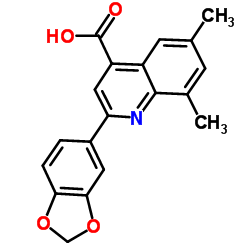 2-(1,3-Benzodioxol-5-yl)-6,8-dimethyl-4-quinolinecarboxylic acid Structure