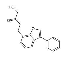 1-hydroxy-4-(3-phenyl-1-benzofuran-7-yl)butan-2-one结构式