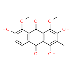 1,3,6-Trihydroxy-4,5-dimethoxy-2-methyl-9,10-anthraquinone structure