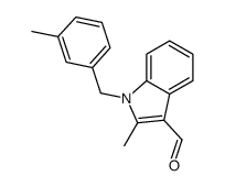 (9ci)-2-甲基-1-[(3-甲基苯基)甲基]-1H-吲哚-3-羧醛结构式