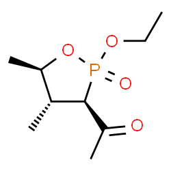 Ethanone, 1-[(3R,4R,5R)-2-ethoxy-4,5-dimethyl-2-oxido-1,2-oxaphospholan-3-yl]-, rel- (9CI) structure