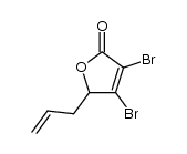 5-allyl-3,4-dibromo-5H-furan-2-one结构式