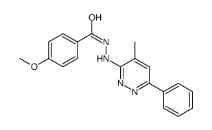 4-methoxy-N'-(4-methyl-6-phenylpyridazin-3-yl)benzohydrazide结构式