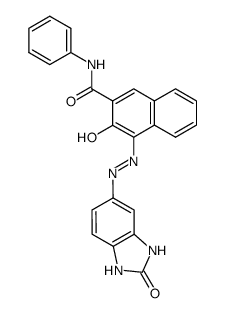 3-hydroxy-4-(2-oxo-2,3-dihydro-1H-benzoimidazol-5-ylazo)-naphthalene-2-carboxylic acid anilide Structure