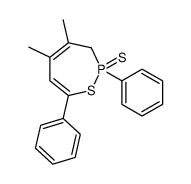 4,5-dimethyl-2,7-diphenyl-2-sulfanylidene-3H-1,2λ5-thiaphosphepine结构式