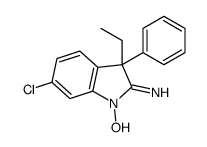 6-chloro-3-ethyl-1-hydroxy-3-phenylindol-2-imine结构式