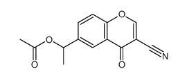 1-(3-cyano-4-oxochromen-6-yl)ethyl acetate Structure