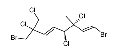 1-Bromo-7-(bromomethyl)-3,4,7,8-tetrachloro-3-methylocta-1,5-diene结构式