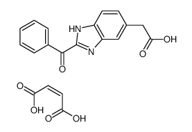 2-(2-benzoyl-3H-benzimidazol-5-yl)acetic acid,but-2-enedioic acid结构式