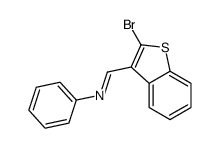 1-(2-bromo-1-benzothiophen-3-yl)-N-phenylmethanimine结构式