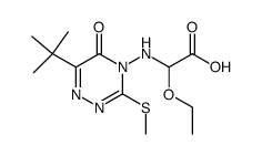 (6-tert-butyl-3-methylsulfanyl-5-oxo-5H-[1,2,4]triazin-4-ylamino)-ethoxy-acetic acid结构式