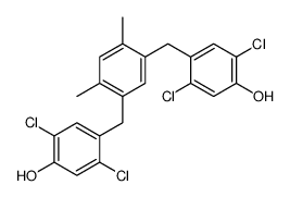2,5-dichloro-4-[[5-[(2,5-dichloro-4-hydroxyphenyl)methyl]-2,4-dimethylphenyl]methyl]phenol结构式
