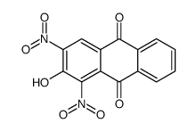 2-hydroxy-1,3-dinitroanthraquinone structure