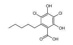 3,5-dichloro-2,4-dihydroxy-6-pentylbenzoic acid Structure