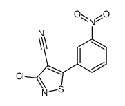 3-chloro-5-(3-nitrophenyl)-1,2-thiazole-4-carbonitrile Structure