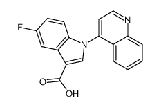 5-fluoro-1-quinolin-4-ylindole-3-carboxylic acid Structure