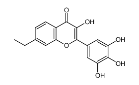 7-ethyl-3-hydroxy-2-(3,4,5-trihydroxyphenyl)chromen-4-one结构式