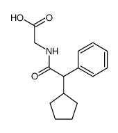 N -(α-phenyl-α-cyclopentylacetyl)glycine Structure