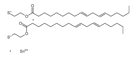 (dimethylstannylene)bis(thioethane-1,2-diyl) bis[(9Z,12Z)-octadeca-9,12-dienoate] Structure