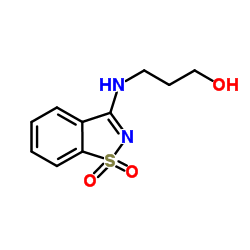 3-(1,1-DIOXO-1H-1LAMBDA6-BENZO[D]ISOTHIAZOL-3-YLAMINO)-PROPAN-1-OL结构式