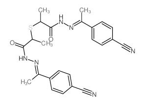 Propionic acid,2,2'-thiodi-, bis[(p-cyano-a-methylbenzylidene)hydrazide] (8CI) Structure