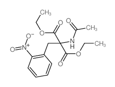 Propanedioic acid,2-(acetylamino)-2-[(2-nitrophenyl)methyl]-, 1,3-diethyl ester structure