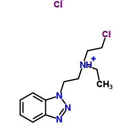 2-(benzotriazol-1-yl)ethyl-(2-chloroethyl)-ethylazanium,chloride Structure