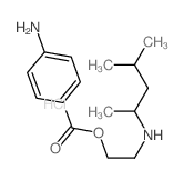 2-(4-aminobenzoyl)oxyethyl-(4-methylpentan-2-yl)azanium chloride structure