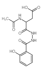 L-Aspartic acid,N-acetyl-, 1-[2-(2-hydroxybenzoyl)hydrazide] (9CI)结构式