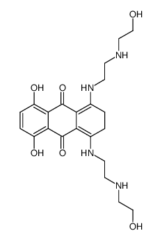 5,8-Dihydroxy-1,4-bis-[2-(2-hydroxy-ethylamino)-ethylamino]-2,3-dihydro-anthraquinone结构式