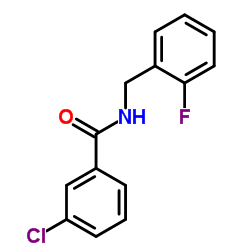 3-Chloro-N-(2-fluorobenzyl)benzamide Structure