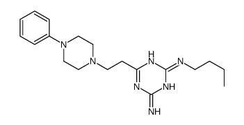 2-N-butyl-6-[2-(4-phenylpiperazin-1-yl)ethyl]-1,3,5-triazine-2,4-diamine结构式