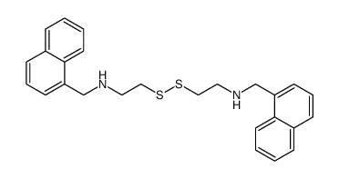 N-(naphthalen-1-ylmethyl)-2-[2-(naphthalen-1-ylmethylamino)ethyldisulfanyl]ethanamine结构式