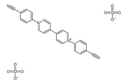 4-[4-[1-(4-cyanophenyl)pyridin-1-ium-4-yl]pyridin-1-ium-1-yl]benzonitrile,diperchlorate Structure