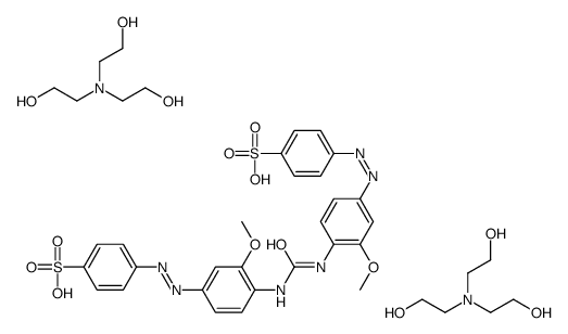 2-[bis(2-hydroxyethyl)amino]ethanol,4-[[3-methoxy-4-[[2-methoxy-4-[(4-sulfophenyl)diazenyl]phenyl]carbamoylamino]phenyl]diazenyl]benzenesulfonic acid结构式