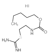 Carbamic acid,[2-(amidinothio)ethyl]-, pentyl ester, monohydriodide (8CI)结构式