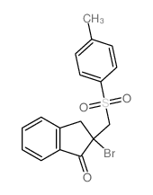 1H-Inden-1-one,2-bromo-2,3-dihydro-2-[[(4-methylphenyl)sulfonyl]methyl]-结构式
