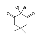 2-bromo-2-chloro-5,5-dimethylcyclohexane-1,3-dione Structure