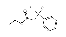 ethyl 3-deutero-3-hydroxy-3-phenylpropanoate结构式