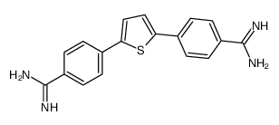 4-[5-(4-carbamimidoylphenyl)thiophen-2-yl]benzenecarboximidamide结构式