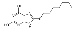 8-Heptylthio-3,7-dihydro-1H-purine-2,6-dione Structure