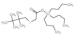 (2-(2,2,3,3-Tetramethylbutylthio)acetoxy)tributylstannane结构式