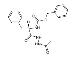 1-(N-benzyloxycarbonyl-L-phenylalanyl)-2-acetylhydrazine结构式