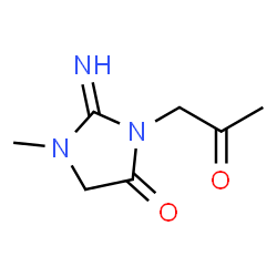 4-Imidazolidinone,2-imino-1-methyl-3-(2-oxopropyl)-(9CI)结构式