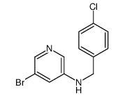 5-bromo-N-[(4-chlorophenyl)methyl]pyridin-3-amine结构式