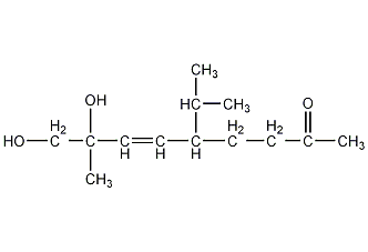 (2R,3E,5S)-1,2-Dihydroxy-5-isopropyl-2-methyl-3-nonen-8-one Structure