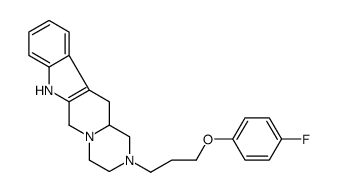 2-(3-(4-fluorophenoxy)propyl)-1,2,3,4,6,7,12,12a-octahydropyrazino[1',2':1,6]pyrido[3,4-b]indole Structure