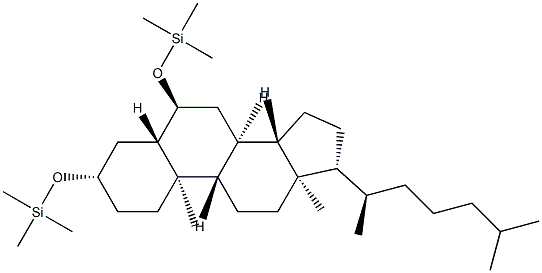 3β,6α-Bis[(trimethylsilyl)oxy]-5α-cholestane structure