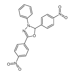 2,5-bis(4-nitrophenyl)-3-phenyl-2,3-dihydro-1,3,4-oxadiazole结构式
