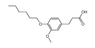 3-(4-hexyloxy-3-methoxy-phenyl)-propionic acid Structure